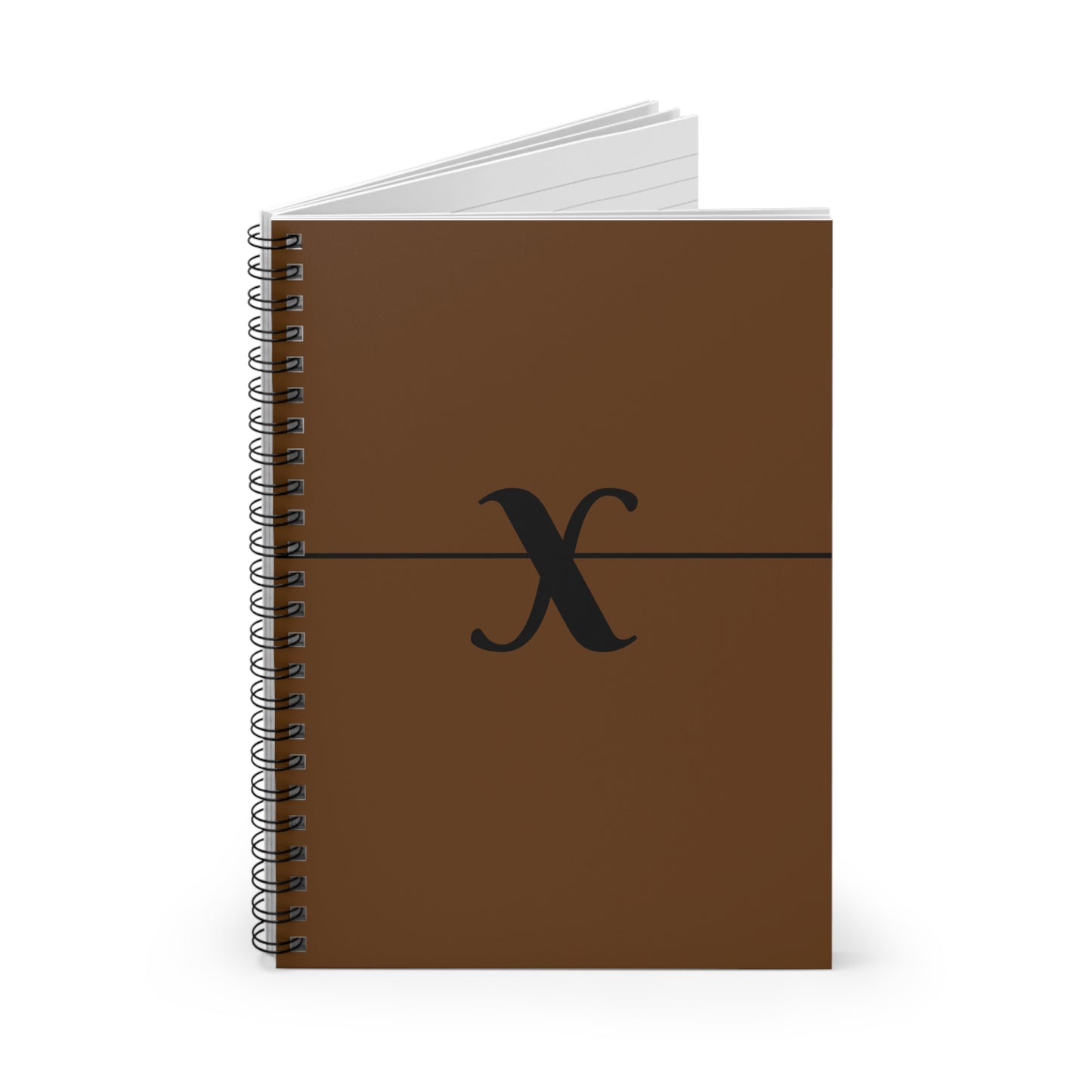 EllejaiisTravels Letter "X" Spiral Notebook - Ruled Line