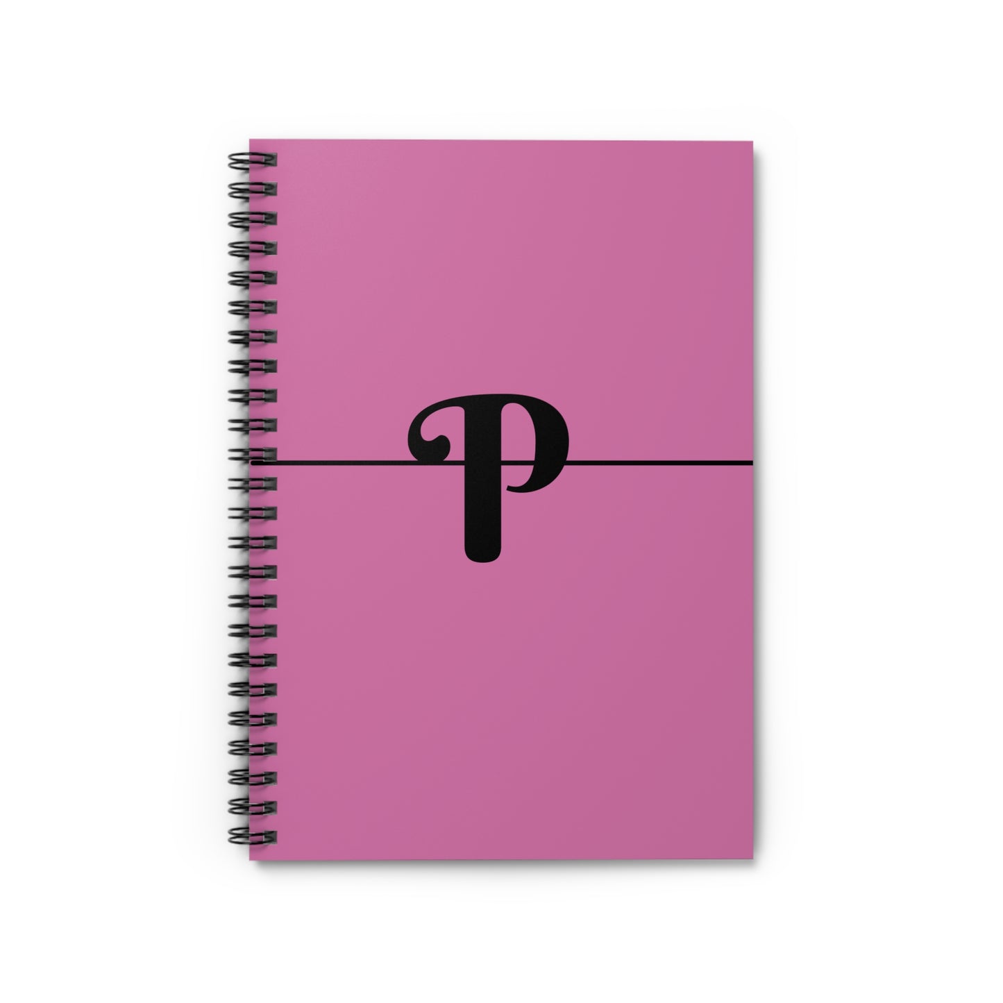 EllejaiisTravels Letter "P" Pink Spiral Notebook - Ruled Line