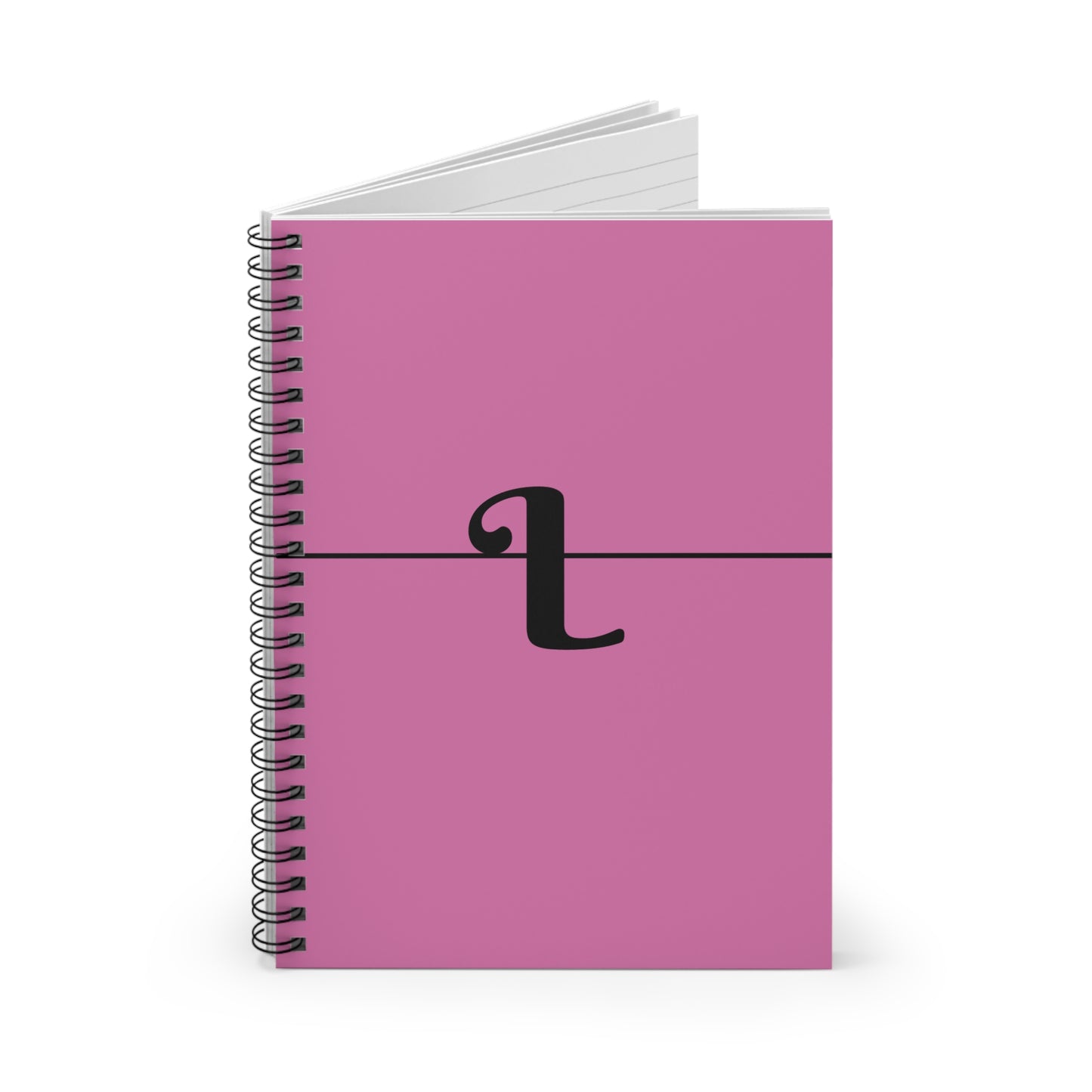 EllejaiisTravels Letter "L" Pink Spiral Notebook - Ruled Line