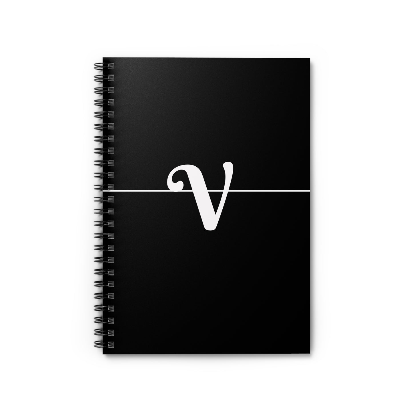 EllejaiisTravels Letter "V" Pink Spiral Notebook - Ruled Line