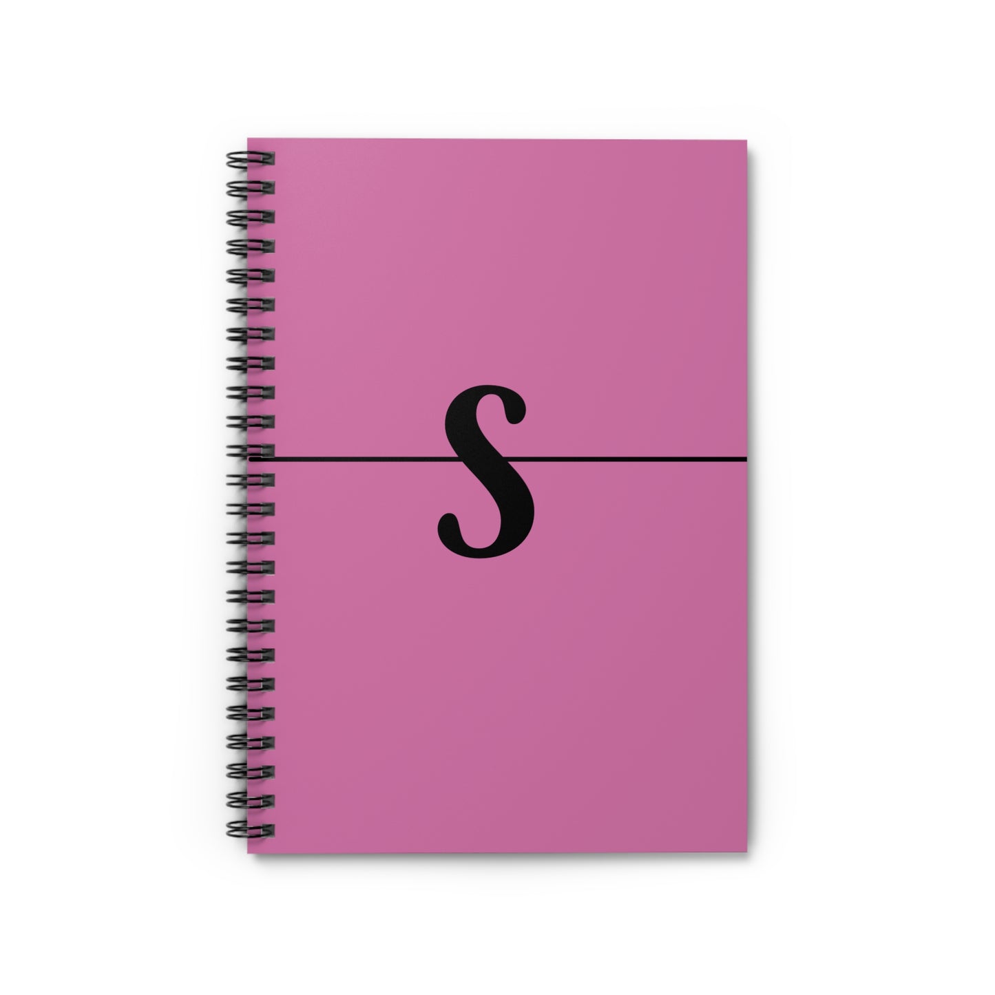 EllejaiisTravels Letter "S" Pink Spiral Notebook - Ruled Line
