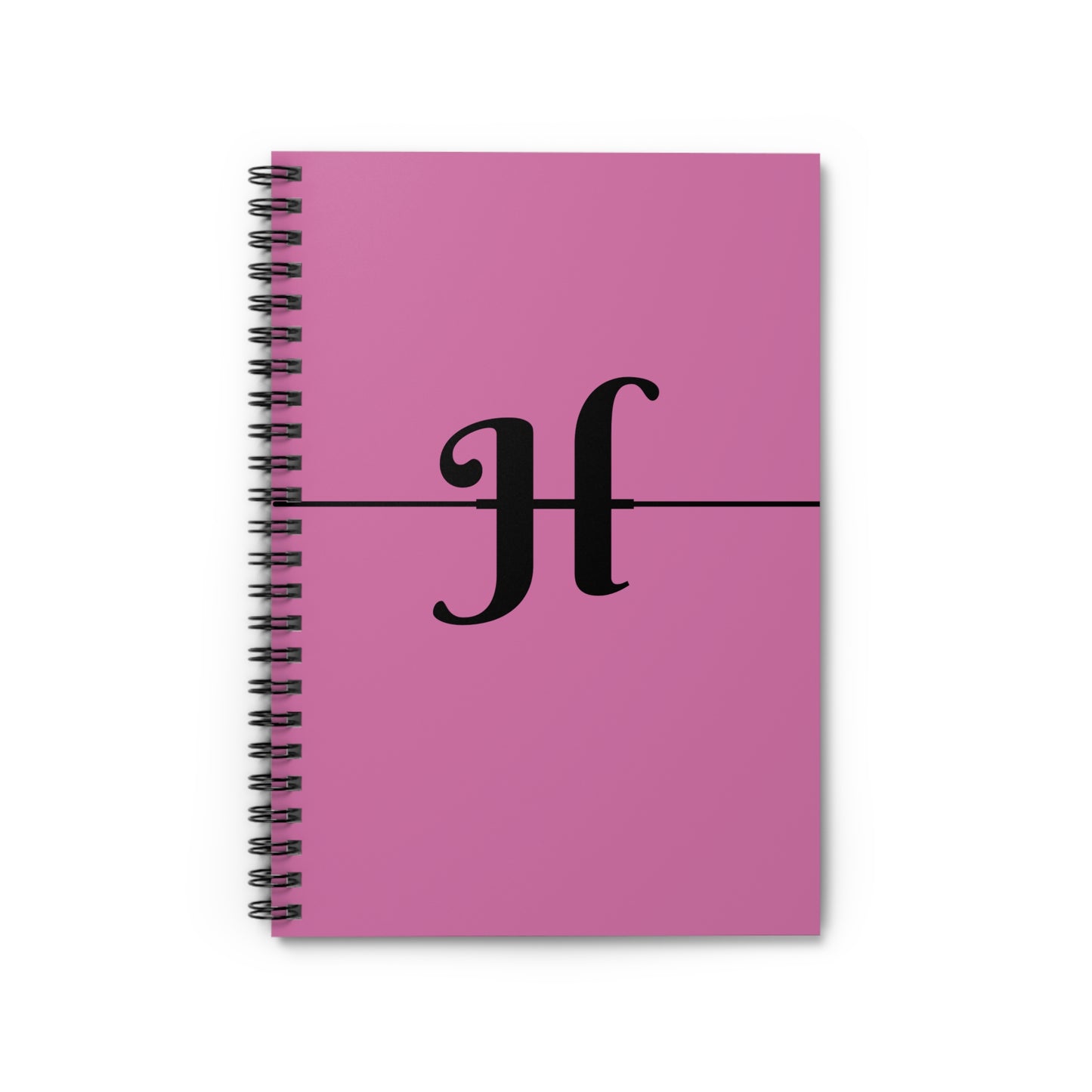EllejaiisTravels Letter "H" Pink Spiral Notebook - Ruled Line