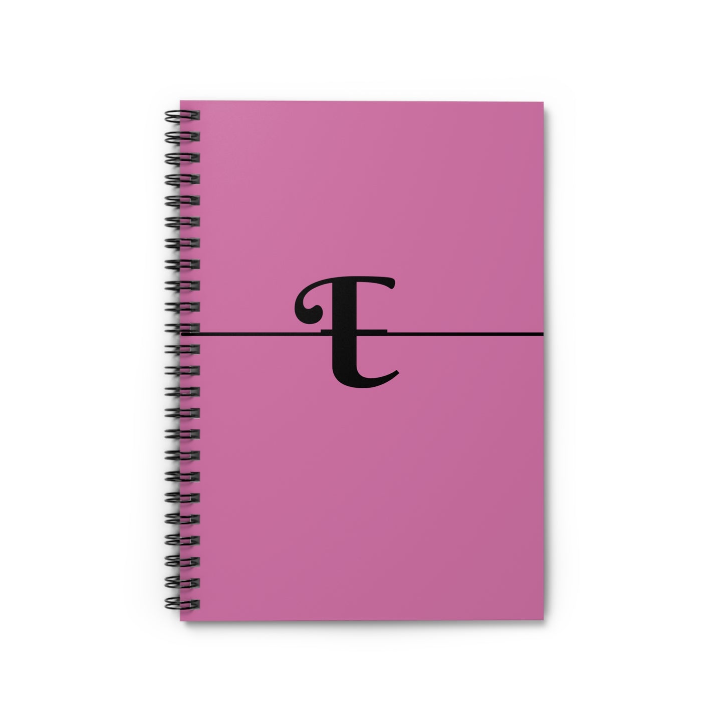 EllejaiisTravels Letter "E" Pink Spiral Notebook - Ruled Line