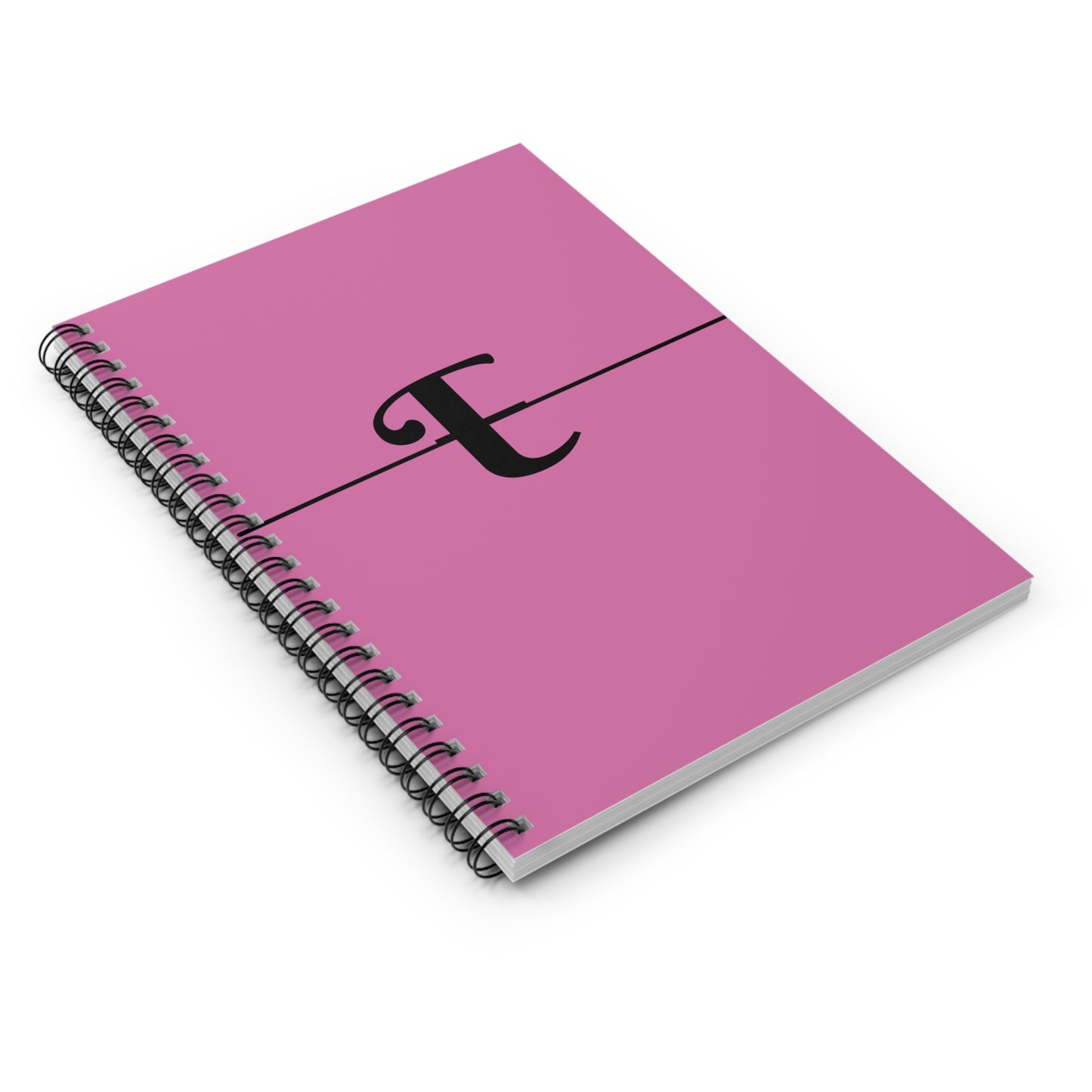 EllejaiisTravels Letter "E" Pink Spiral Notebook - Ruled Line