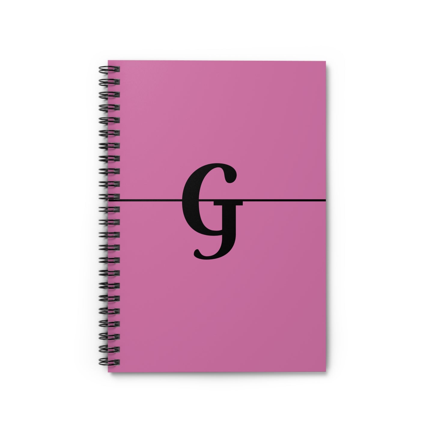EllejaiisTravels Letter "G" Pink Spiral Notebook - Ruled Line