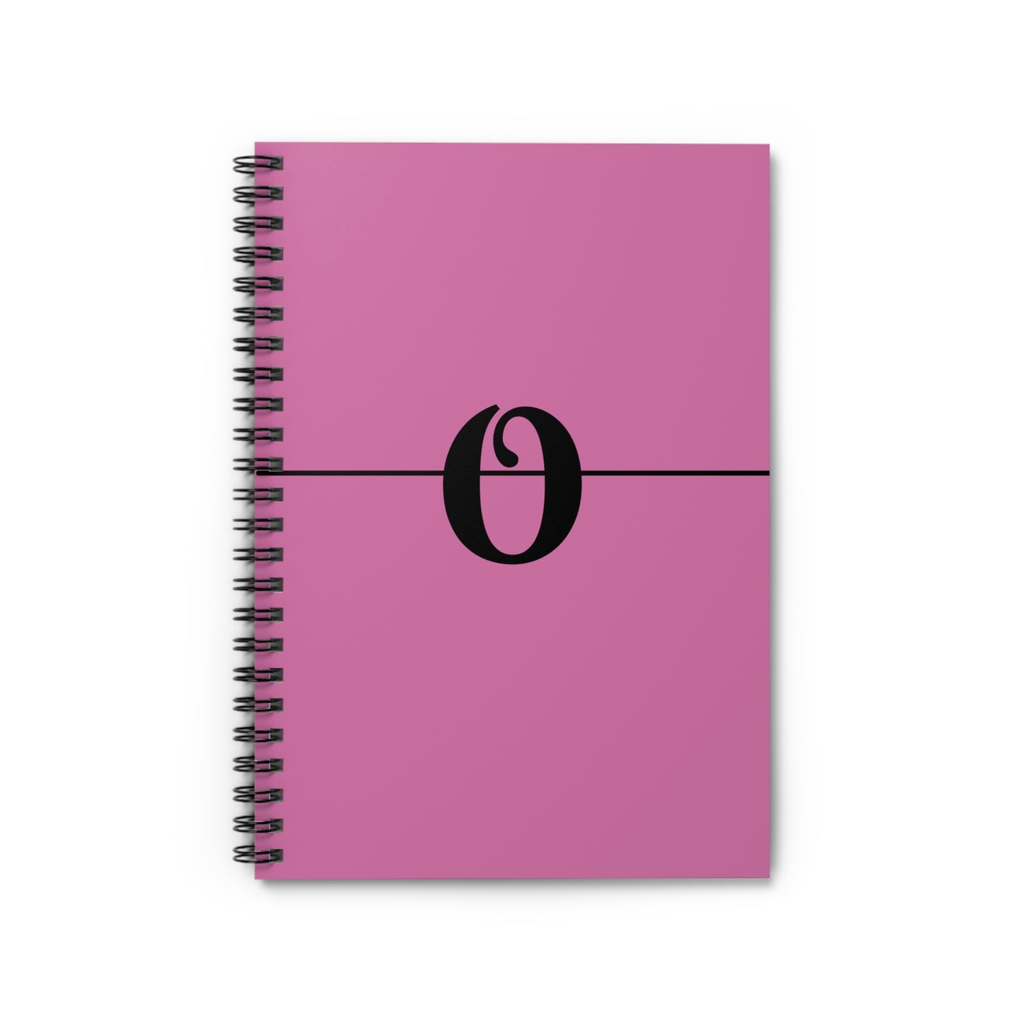 EllejaiisTravels Letter "O" Pink Spiral Notebook - Ruled Line