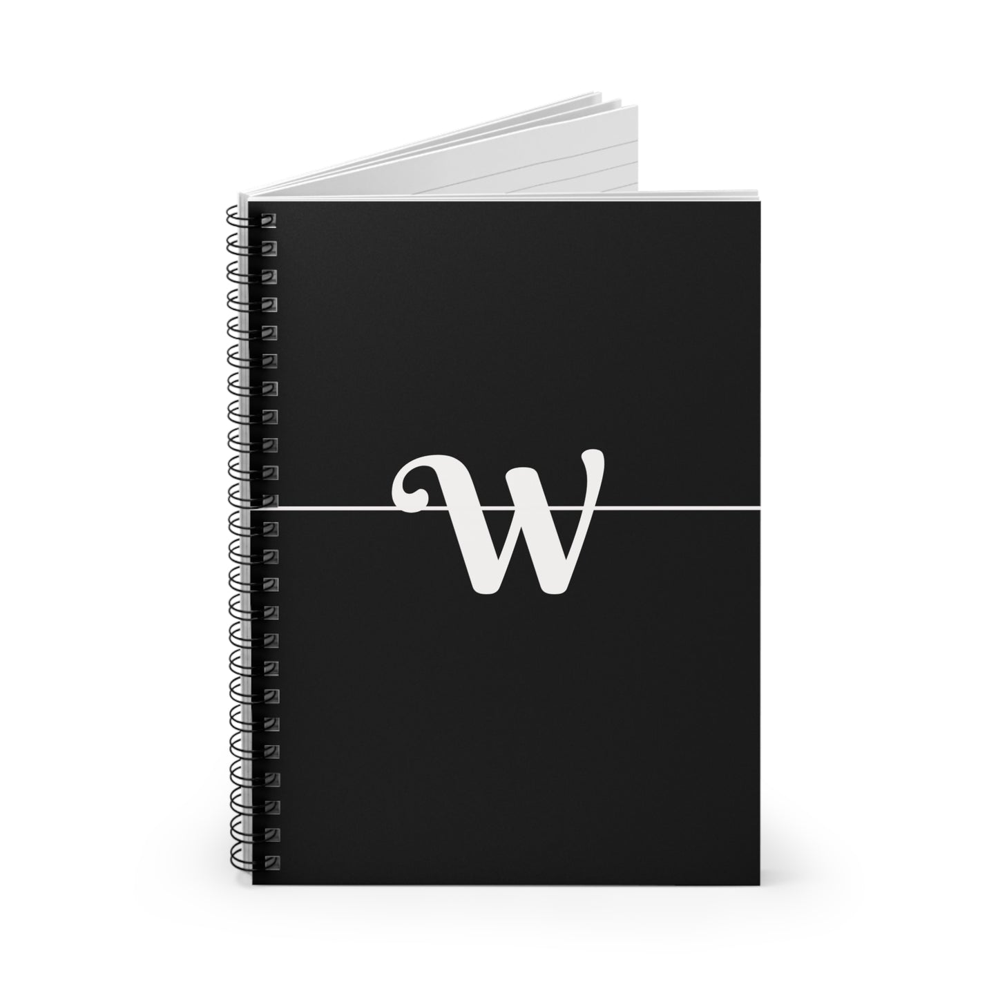 EllejaiisTravels Letter "W" Pink Spiral Notebook - Ruled Line