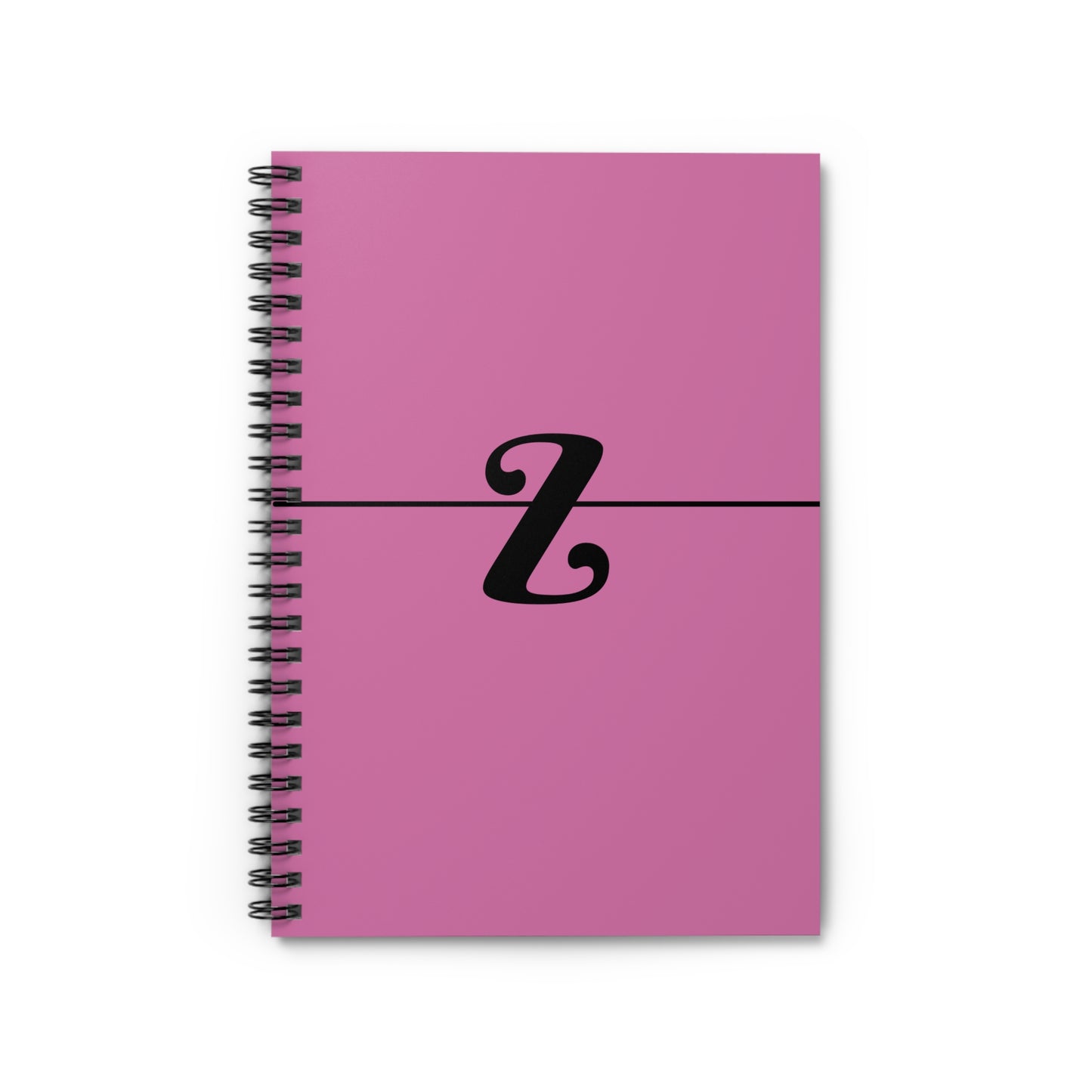 EllejaiisTravels Letter "Z" Pink Spiral Notebook - Ruled Line