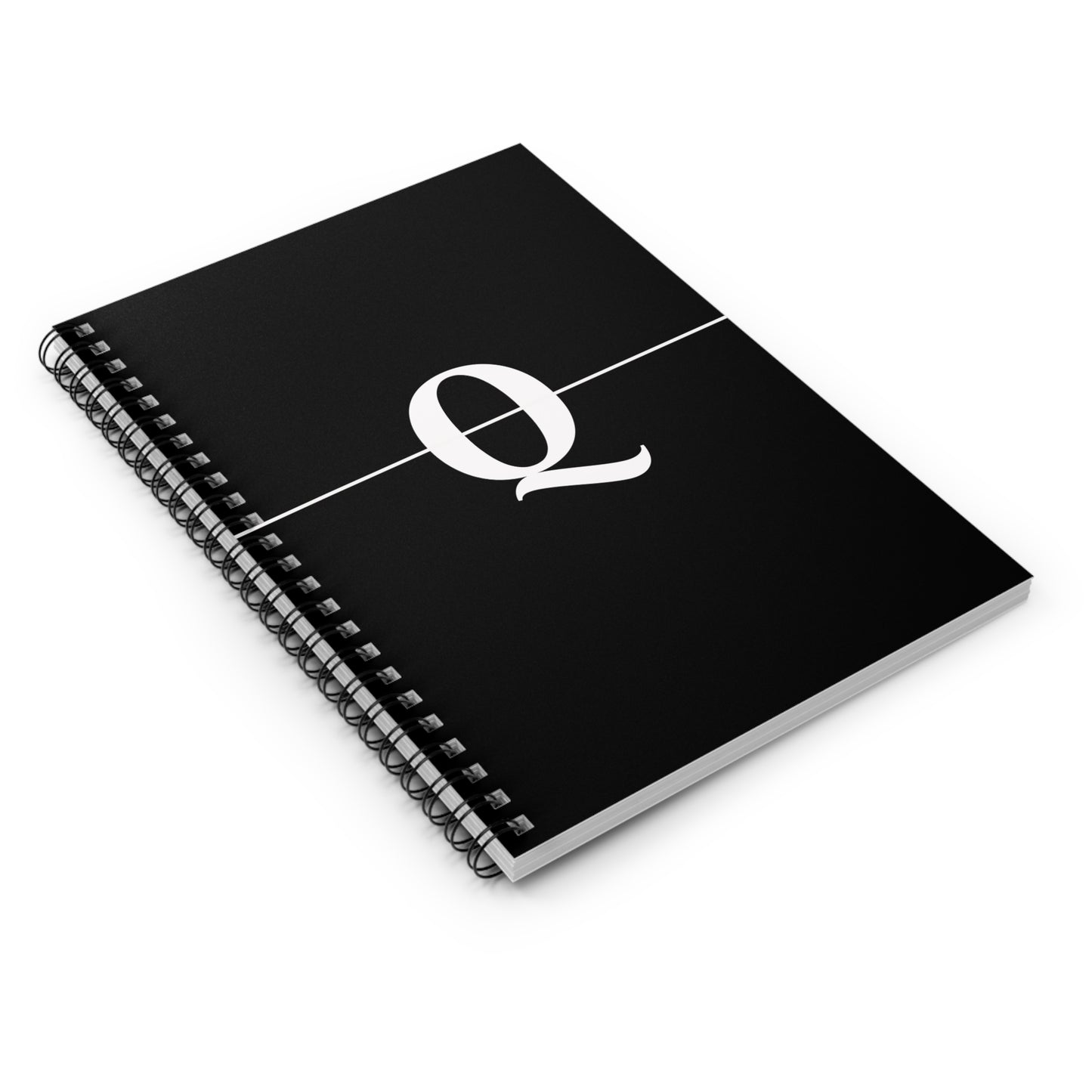 EllejaiisTravels Letter "Q" Pink Spiral Notebook - Ruled Line