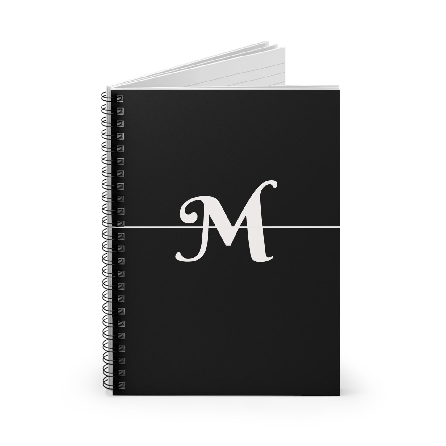 EllejaiisTravels Letter "M" Pink Spiral Notebook - Ruled Line