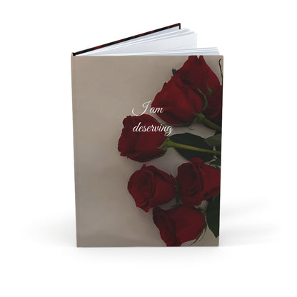 I am Deserving' Valentines Flowers Travel Sketchbook' Hardcover Journal