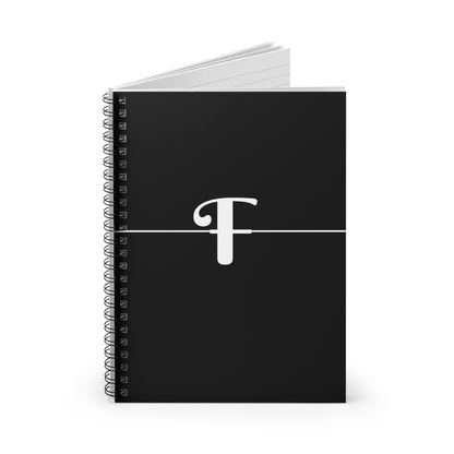 EllejaiisTravels Letter "F" Pink Spiral Notebook - Ruled Line