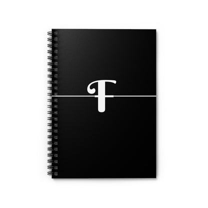 EllejaiisTravels Letter "F" Pink Spiral Notebook - Ruled Line