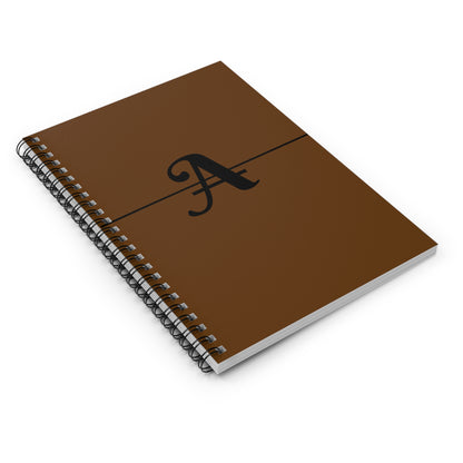 EllejaiisTravels Letter "A" Spiral Notebook - Ruled Line