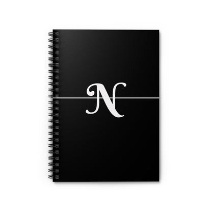 EllejaiisTravels Letter "N" Pink Spiral Notebook - Ruled Linen