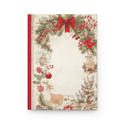 Ellejaiitravels Holiday Cheer Hardcover Journal — Floral Berry Notebook