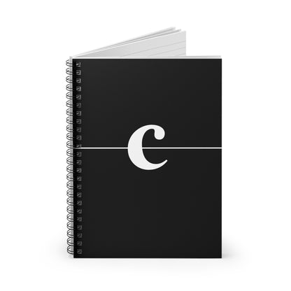 EllejaiisTravels Letter "C" Pink Spiral Notebook - Ruled Line