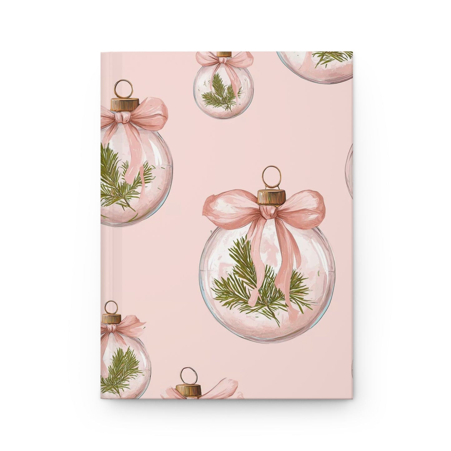Ellejaiitravels Christmas Ornament Hardcover Journal — Floral Berry Notebook