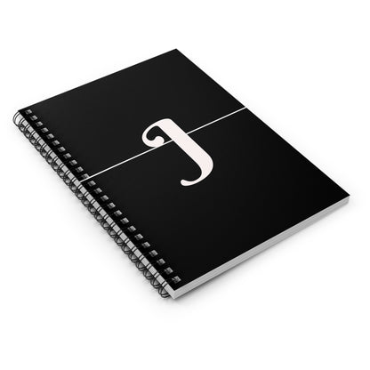 EllejaiisTravels Letter "J" Pink Spiral Notebook - Ruled Line