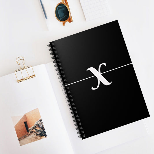 EllejaiisTravels Letter "X" Pink Spiral Notebook - Ruled Line
