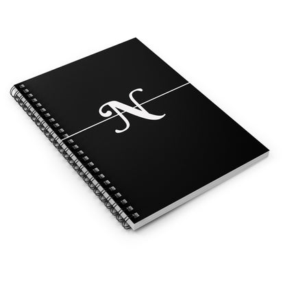 EllejaiisTravels Letter "N" Pink Spiral Notebook - Ruled Linen