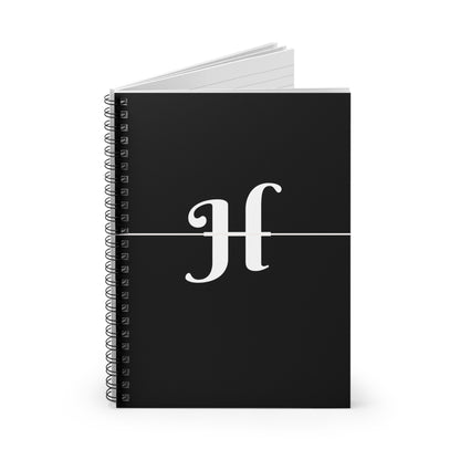 EllejaiisTravels Letter "H" Pink Spiral Notebook - Ruled Line
