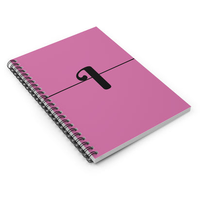 EllejaiisTravels Letter "I" Pink Spiral Notebook - Ruled Line
