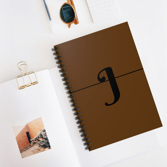 EllejaiisTravels Letter "J" Spiral Notebook - Ruled Line