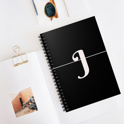 EllejaiisTravels Letter "J" Pink Spiral Notebook - Ruled Line