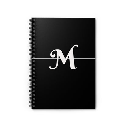 EllejaiisTravels Letter "M" Pink Spiral Notebook - Ruled Line