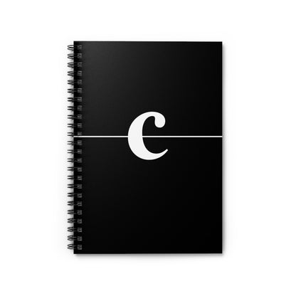 EllejaiisTravels Letter "C" Pink Spiral Notebook - Ruled Line