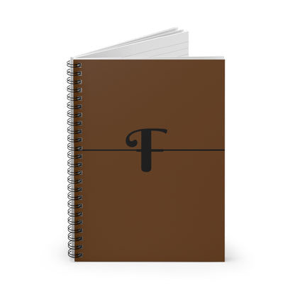 EllejaiisTravels Letter "F" Spiral Notebook - Ruled Line