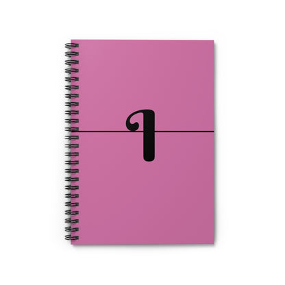 EllejaiisTravels Letter "I" Pink Spiral Notebook - Ruled Line