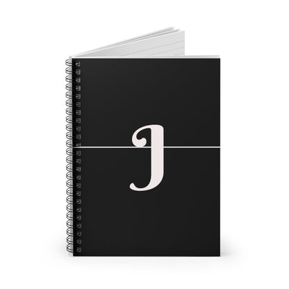 EllejaiisTravels Letter "J" Pink Spiral Notebook - Ruled Line