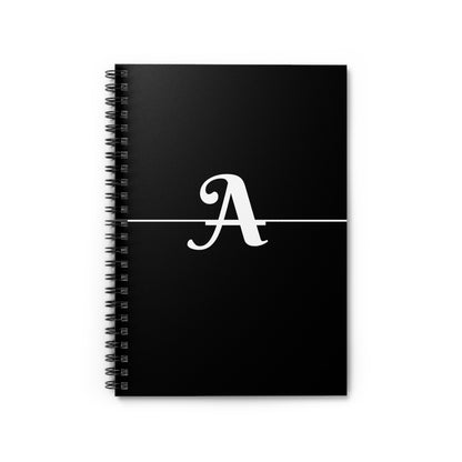 EllejaiisTravels Letter "A" Spiral Notebook - Ruled Line
