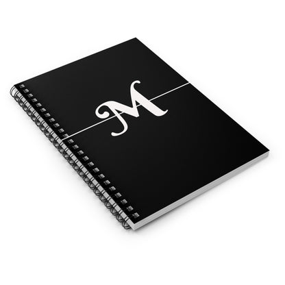 EllejaiisTravels Letter "M" Pink Spiral Notebook - Ruled Line