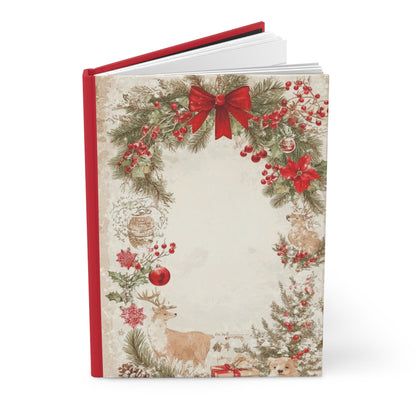 Ellejaiitravels Holiday Cheer Hardcover Journal — Floral Berry Notebook