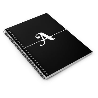 EllejaiisTravels Letter "A" Spiral Notebook - Ruled Line