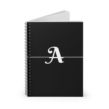 EllejaiisTravels Letter "A" Spiral Notebook - Ruled Line
