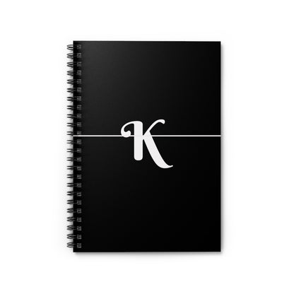 EllejaiisTravels Letter "K" Pink Spiral Notebook - Ruled Line