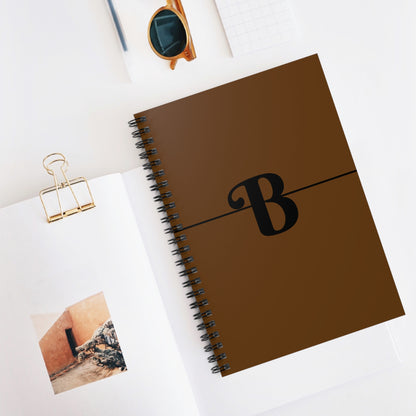 EllejaiisTravels Letter "B" Spiral Notebook - Ruled Line
