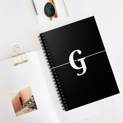 EllejaiisTravels Letter "G" Pink Spiral Notebook - Ruled Line