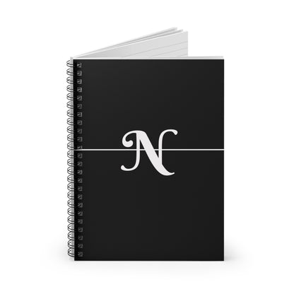 EllejaiisTravels Letter "N" Pink Spiral Notebook - Ruled Linen